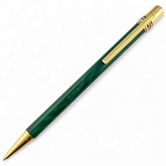 Cartier Vintage 89 S Must De Cartier Trinity Ballpoint Pen Malachite